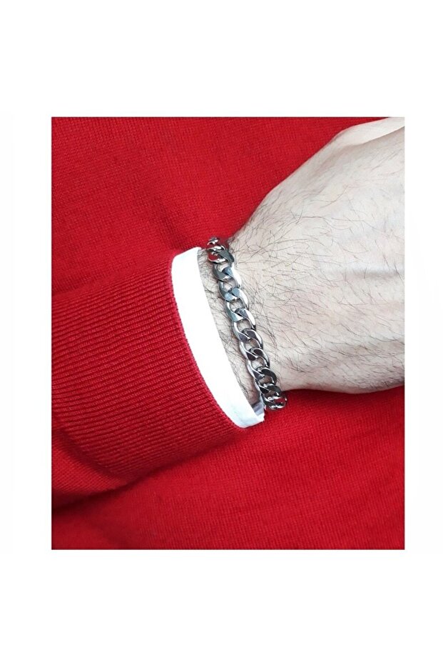 Men's Silver Color Steel Bracelet