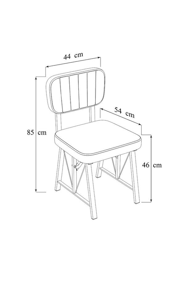 Hayat 70x110 Bendir Mutfak Masası, Mutfak Masası Takımı, Yemek Masası, 2 Sandalye 1 Bench - Açık Gri - 7