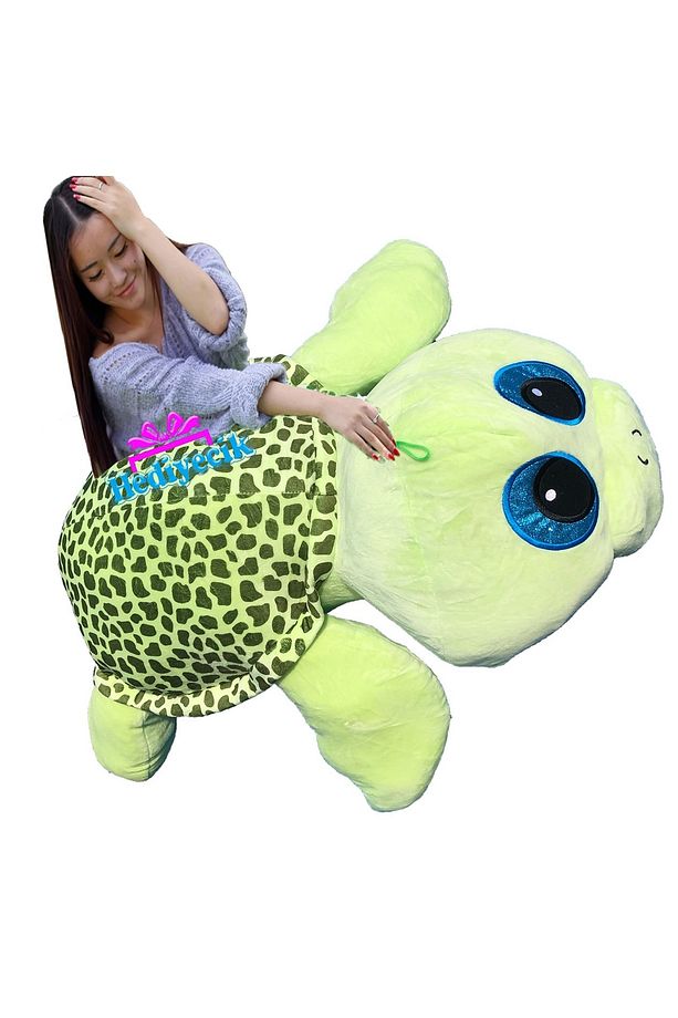 Sevimli Peluş Oyuncak Dev Kaplumbağa 80 Cm - 2