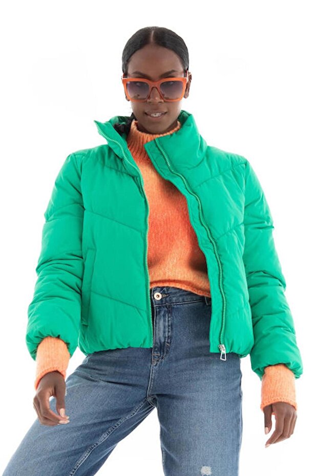 Maggi Solid Kadın Yeşil Mont (15304020-SMPLG) - 2