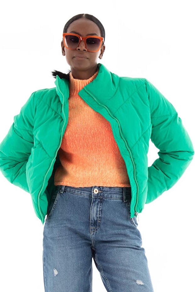 Maggi Solid Kadın Yeşil Mont (15304020-SMPLG) - 1