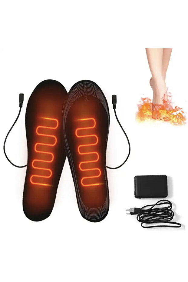 Daisy Mae Store USB Isıtmalı Ayakkabı Tabanlık Ayak Isıtma Pedi - 1