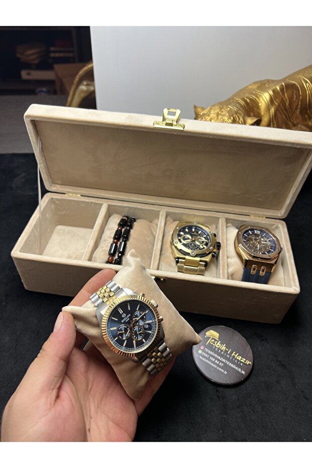 Vip Kadife Saat Kutusu Ve Bileklik Kutusu 4’lü - 1