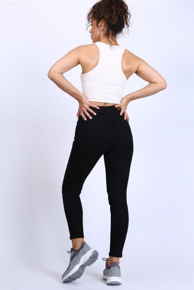 Color Resistant Skinny Jeans Loose Denim Trousers (LYCRA)
