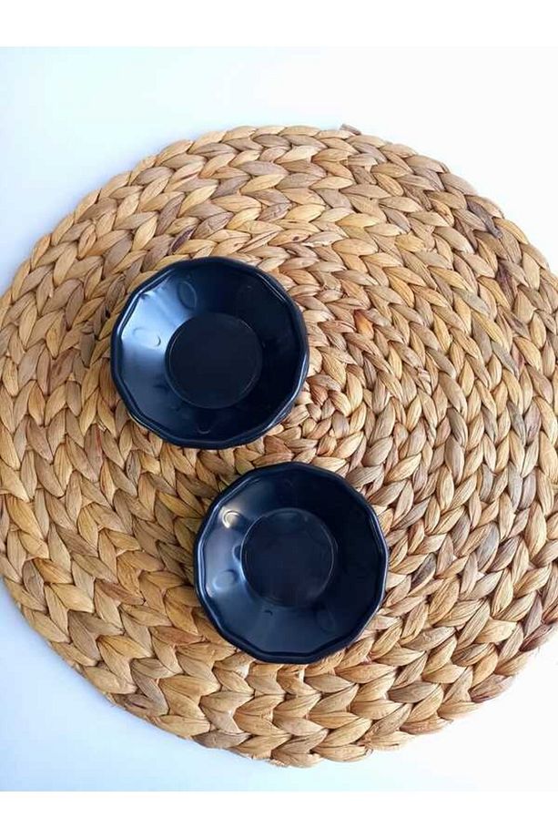 12 Adet Çay Tabağı Siyah Çay Bardağı Altlığı Çay Tabağı Kahveci Çay Bardağı Altlığı - 2