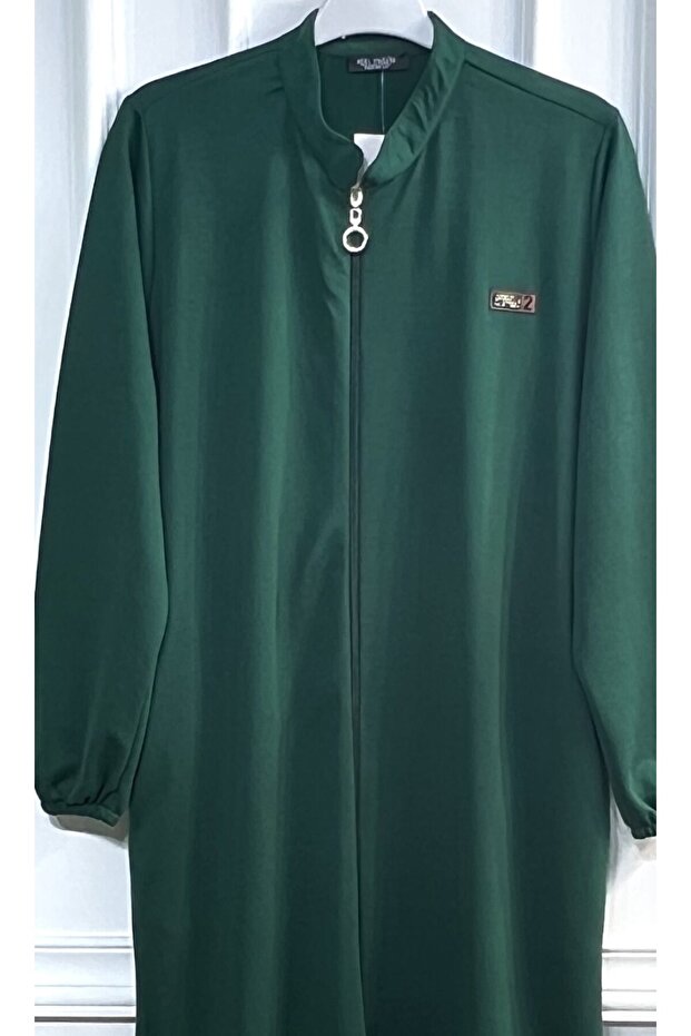 غطاء من القطن الممشط بسحاب - زمردي - 5