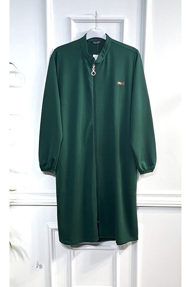 غطاء من القطن الممشط بسحاب - زمردي - 1