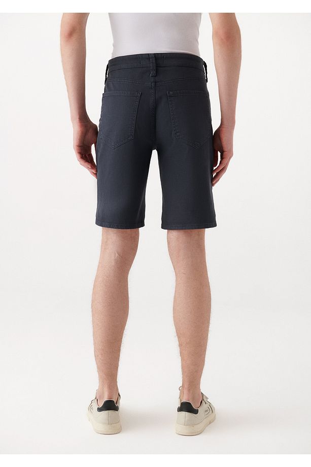 Lacivert Gabardin Şort 0436632609 - 4