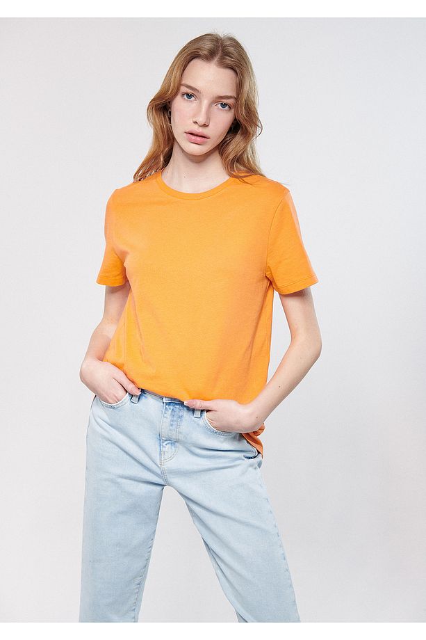 Turuncu Basic Tişört Regular Fit / Normal Kesim 1611648-71406 - 2