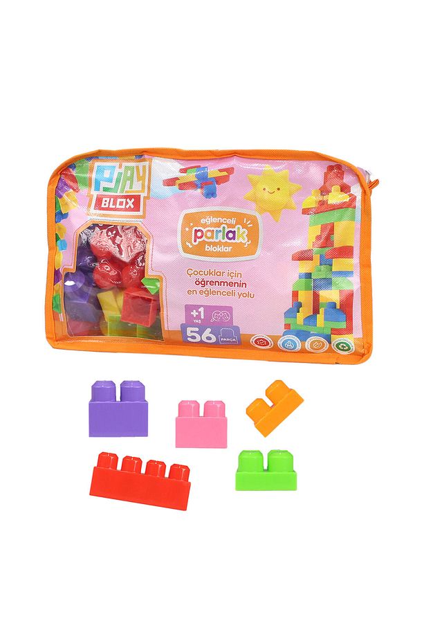 Play Blox Yapı Oyuncakları 56 Parça Çantalı Parlak Renkler Mega Blok Seti 2892 - 6