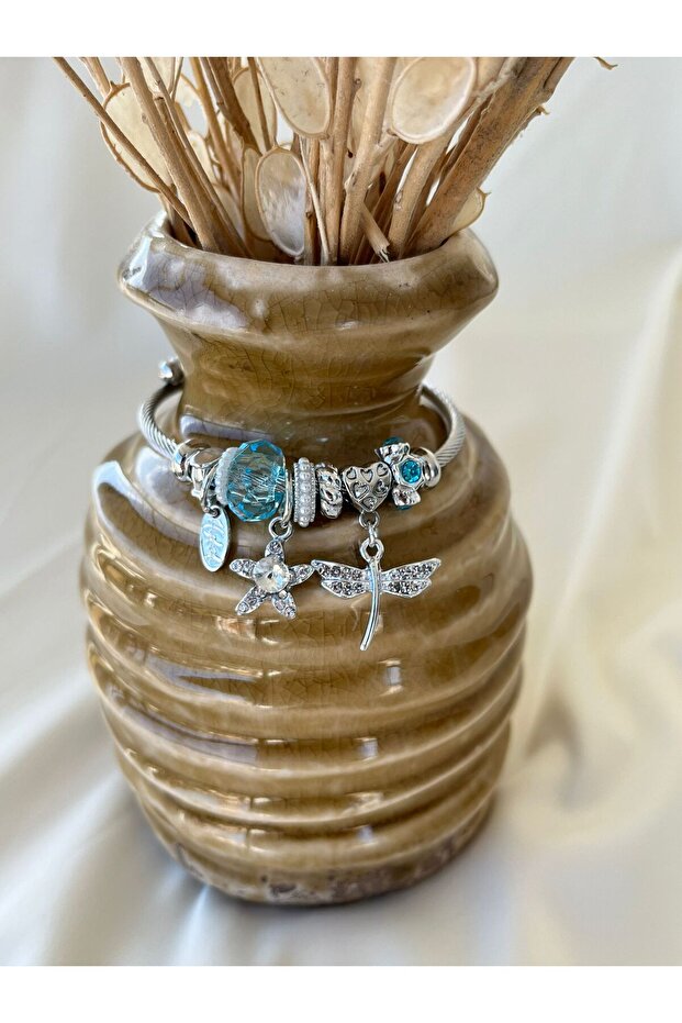 Çelik Model Bileklik Mavi - 3