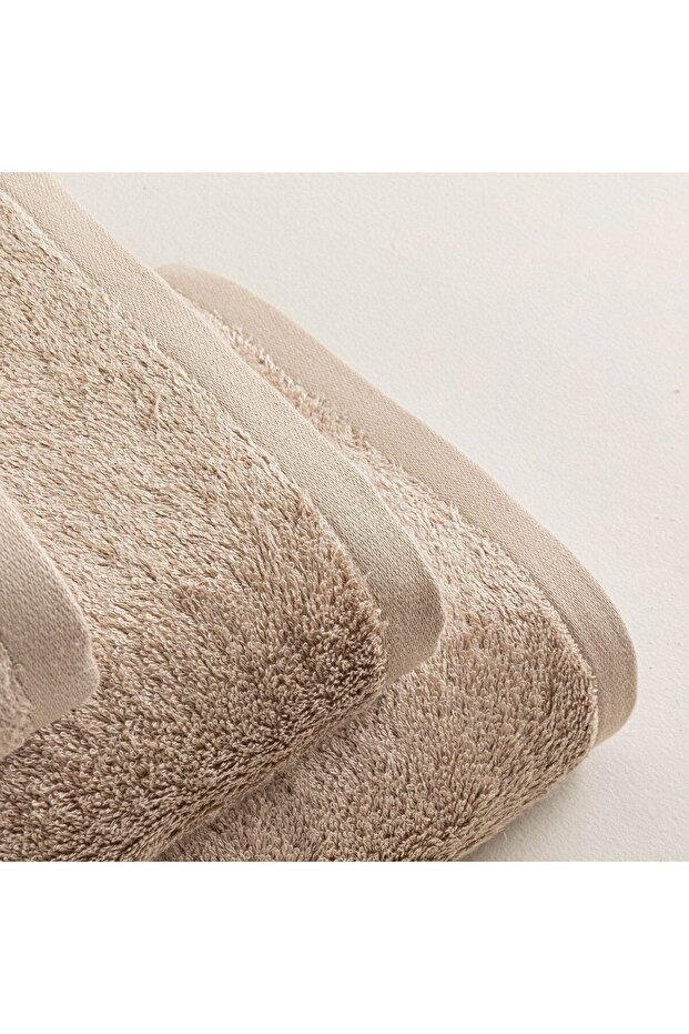 Solid Banyo Havlusu 85x150 cm Bej - 5