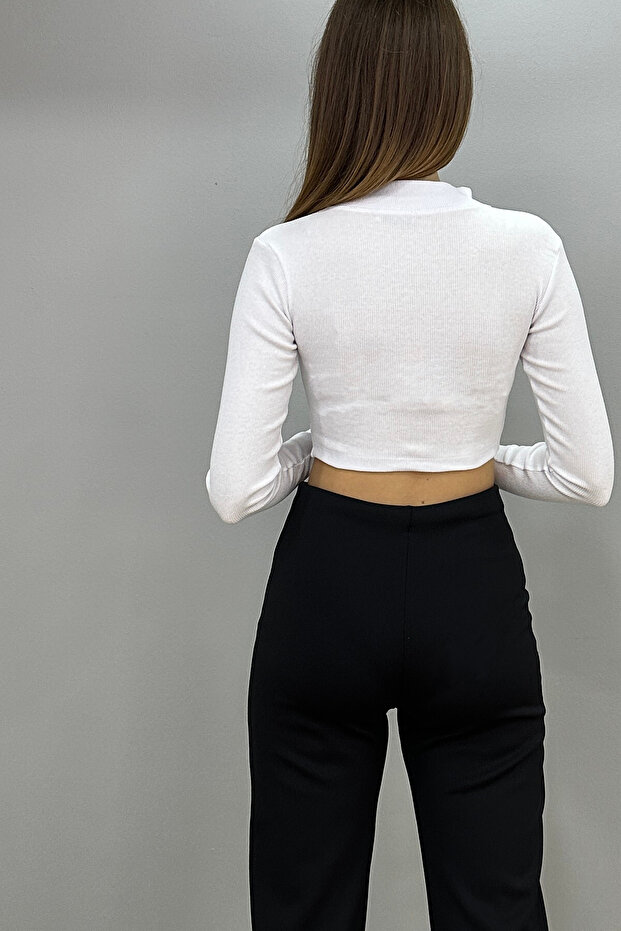 Crop de damă cu fermoar - 4