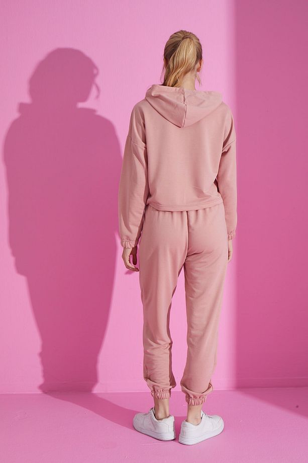 Pembe Renk Rahat Esnek Eşofman Takımı - 3