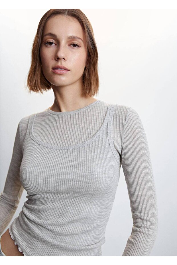 Bluză tricou combinată - 6