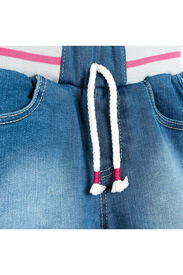 HelloBaby Basic Kız Bebek Lastikli Denim Şort - 2