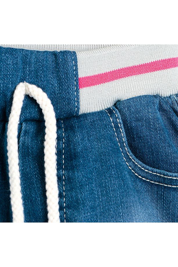HelloBaby Basic Kız Bebek Lastikli Denim Şort - 3