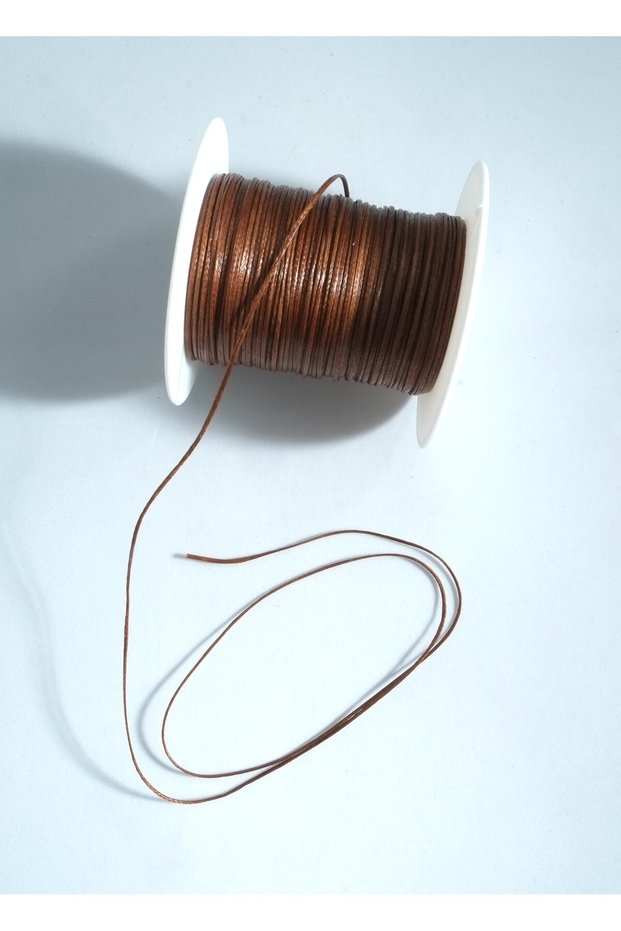 50 Meters 1 Mm Waxed Rope Cinnamon Brown Color Saddler Leather Sewing Necklace Jewelry Design Bracelet Rope