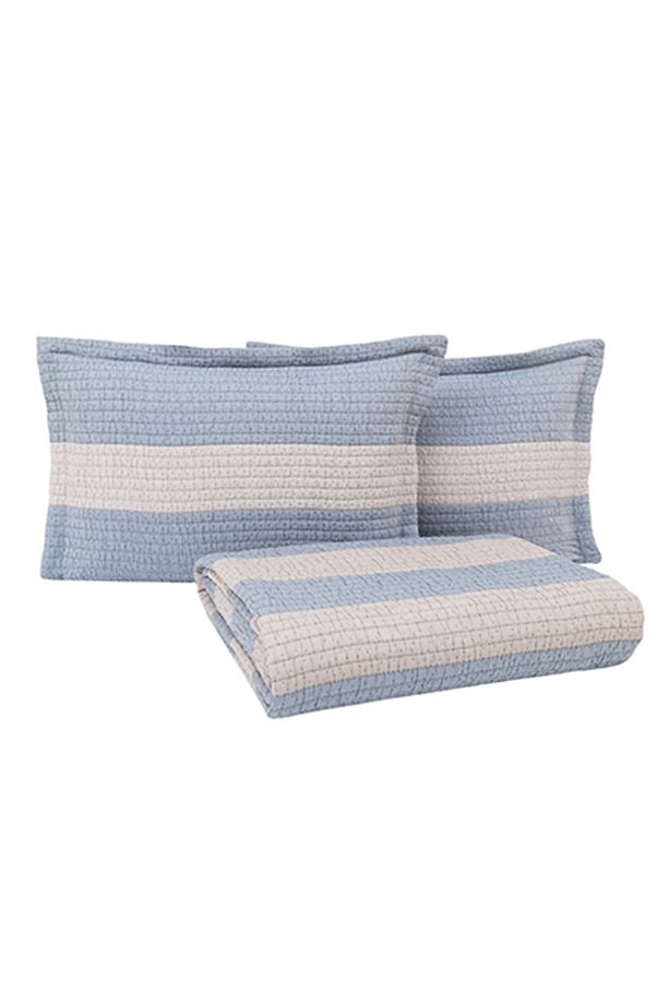 Bardie Tek Kişilik Yatak Örtüsü Seti - Indigo - 3