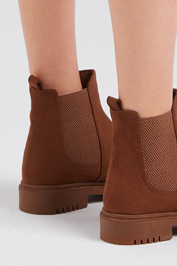 Damskie brązowe, zamszowe, elastyczne i wygodne buty typu Mold - 6