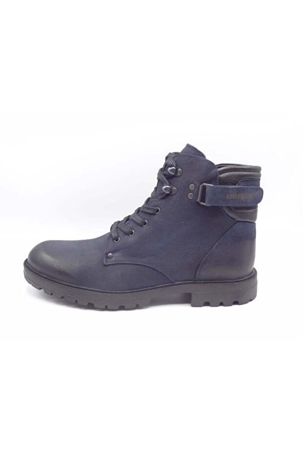 Large Size Men's Boots Fk62268 Navy Blue