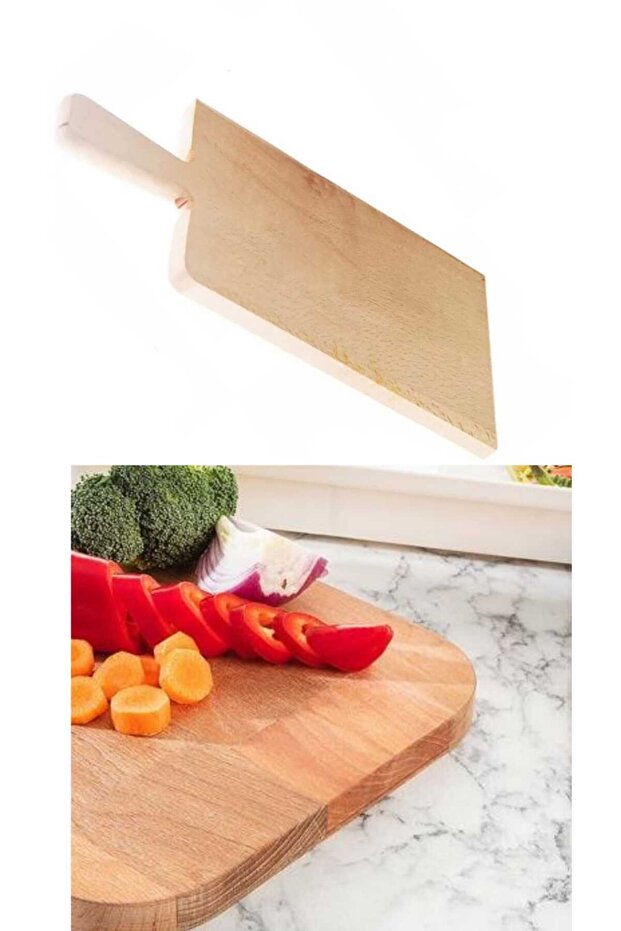 13.5*30 Wooden Chopping Board with Holder Meat, Fruit, Vegetable Cutting Board (One Side Polished)