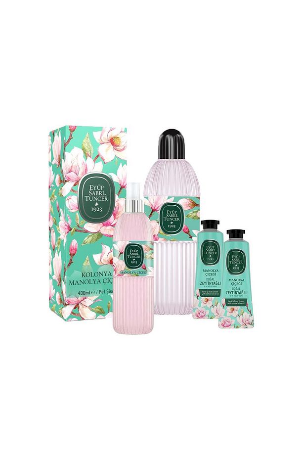 Manolya Çiçeği Kolonyası 400 Ml, 150 ml Ve 2 Adet El Ve Vücut Kremi 50 ml - 1