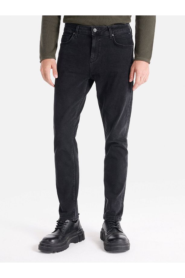 067 Jack Regular Fit Normal Bel Daralan Paça Siyah Erkek Pantolon - 4