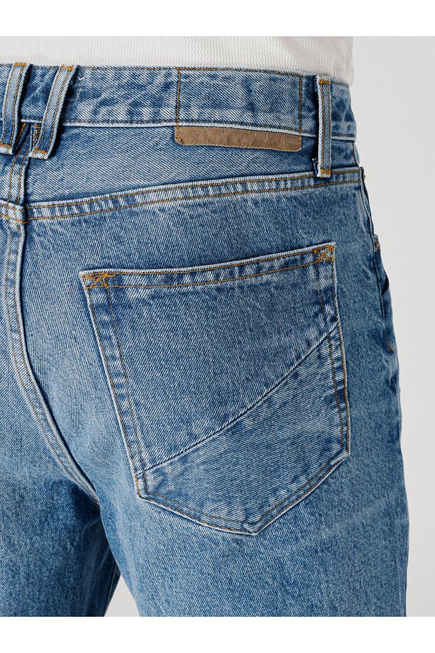Regular Tapered Fit Jean Erkek Pantolon - 6