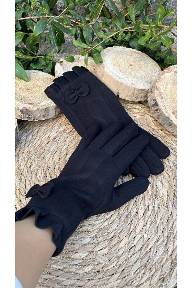 Kadın viskon dokunmatik eldiven - 3