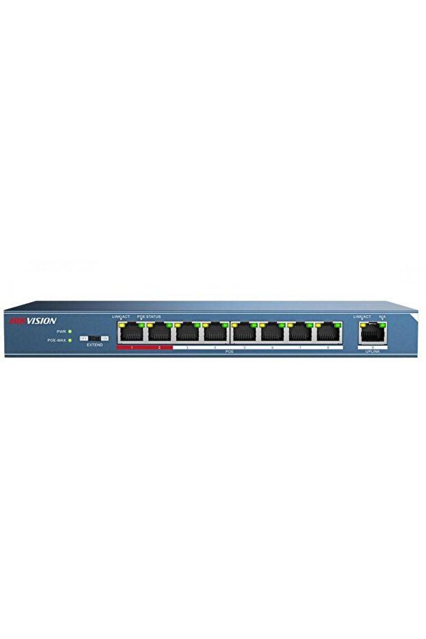 Ds-3e0109p-e/m 9 Port 1x100 + 8x100mbps Poe 65w Switch - 3