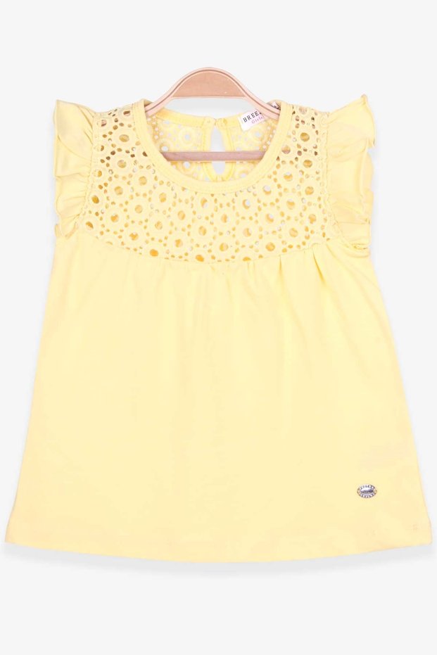 Girl's T-Shirt Lace Yellow Mood (4-8 Years)