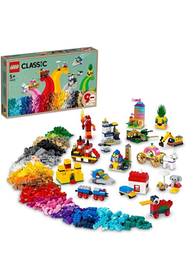 ® 90 Years of Classic Play 11021 - Creative Toy Building Set for Ages 5 and Up (1100 Pieces)