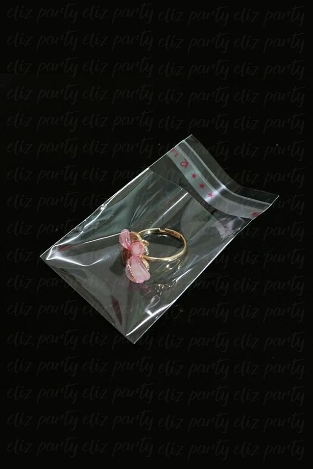 7x20cm Şeffaf Bantlı Yapışkanlı Opp Parlak Jelatin Poşet Bijuteri Aksesuar Paketleme Poşeti 100 Ad - 4