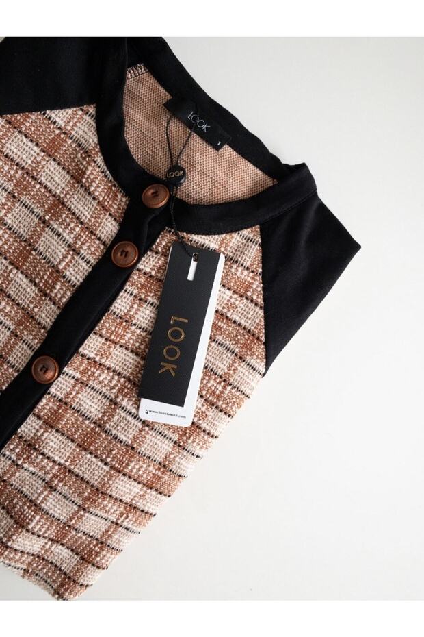 2 Thread Square Pattern Orange Tunic - 3