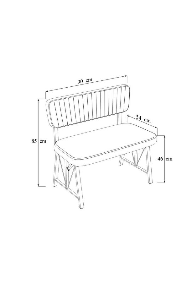 Hayat 70x110 Bendir Mutfak Masası, Mutfak Masası Takımı, Yemek Masası, 2 Sandalye 1 Bench - Açık Gri - 5