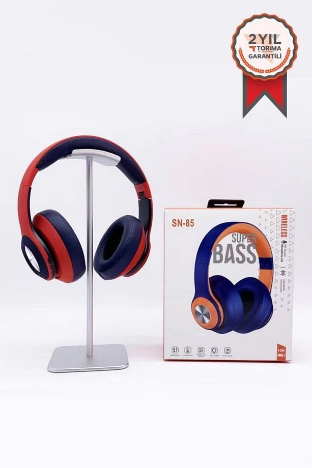 Sn-85 Kablosuz Kulaklık Bluetooth 5.1 Kırmızımavi - 3
