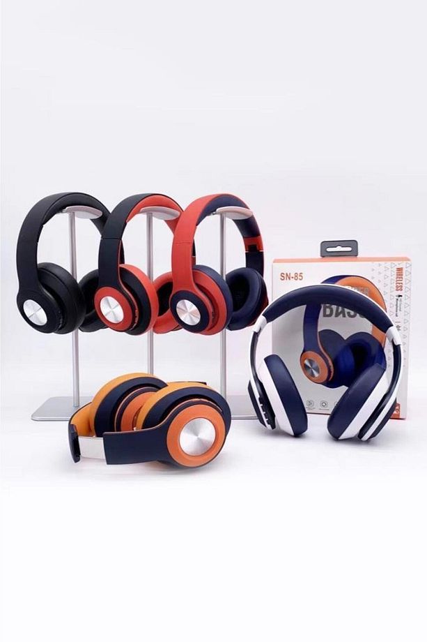 Sn-85 Kablosuz Kulaklık Bluetooth 5.1 Kırmızımavi - 5