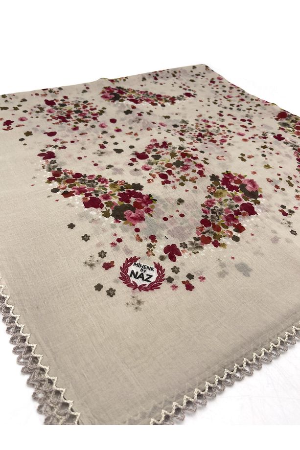 Kenarları Oyalı 7'li Set Pamuklu Yazma 100x100cm Eşarp Toptan Dağıtmalık - 4