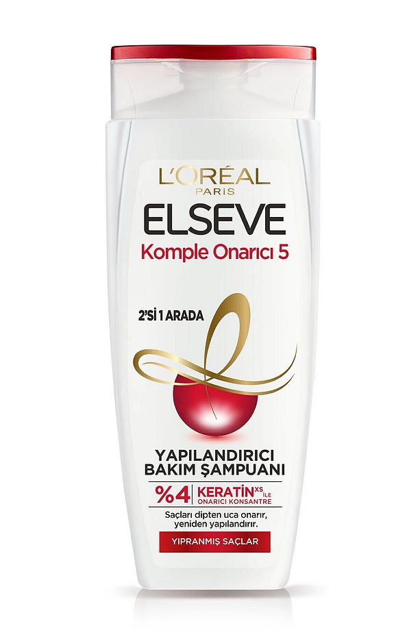 L'Oréal Paris Elseve Komple Onarıcı 5 Yapılandırıcı Bakım Şampuanı 2'si 1 Arada 450 ml 4 Adet - 8