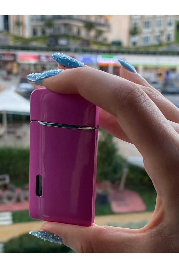 Çakmak Pembe Çakmak Metal Pembe Alevli Çakmak - 8