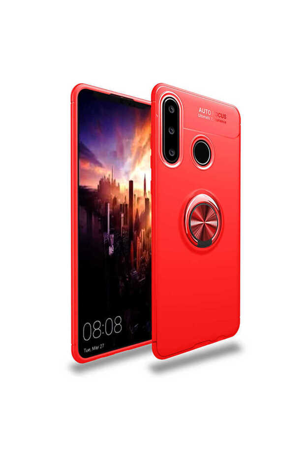 Huawei Y6P Case Tpu Silicone with Ring and Magnetic Car Holder