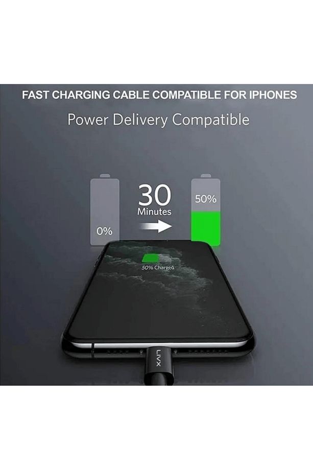 Speed 27w Type C To Lightning 3 Metre iPhone Ipad Uyumlu Hızlı Şarj ve Data Kablosu - 5