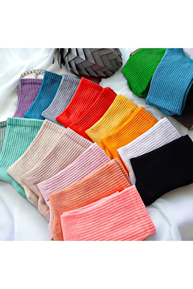 جوارب جامعية متعددة الألوان، 6 أزواج من الجوارب المقبسية - 2