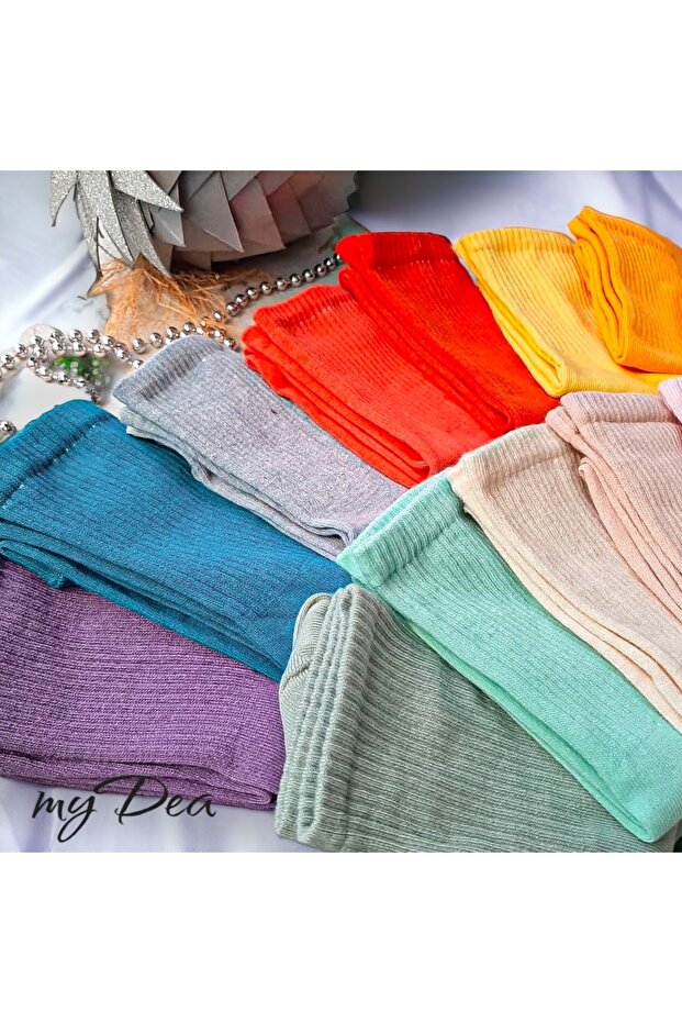 جوارب جامعية متعددة الألوان، 6 أزواج من الجوارب المقبسية - 3