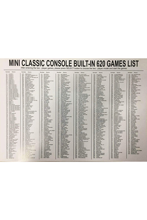 Classic Retro Mini Tv Game Atari 620 Oyunlu - 6