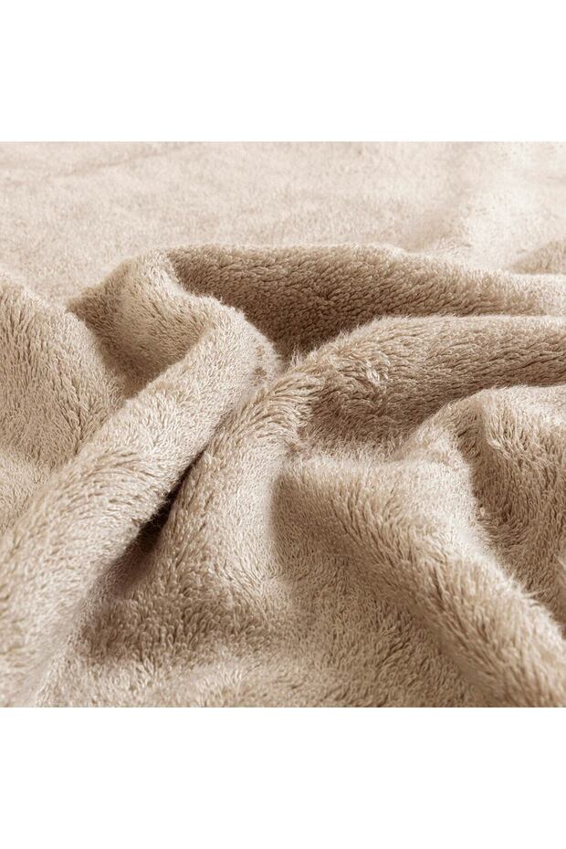 Solid Banyo Havlusu 85x150 cm Bej - 7