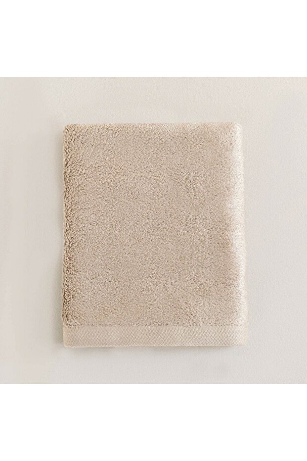 Solid Banyo Havlusu 85x150 cm Bej - 1