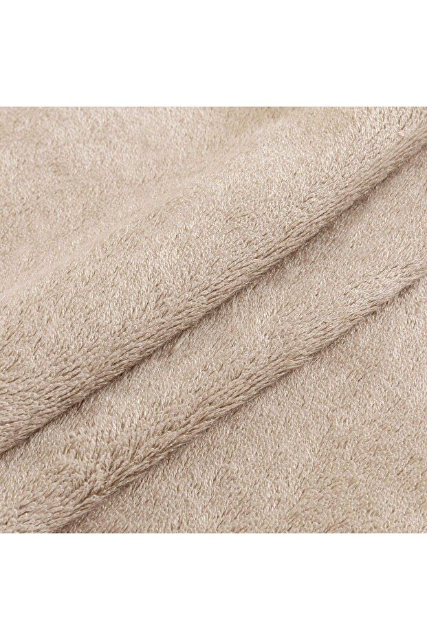 Solid Banyo Havlusu 85x150 cm Bej - 6