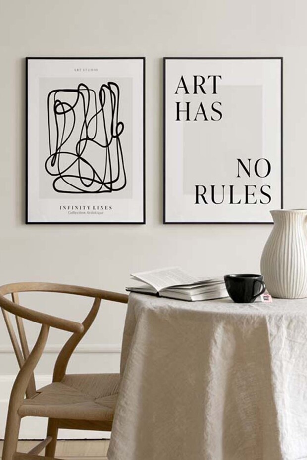 طقم طاولة MDF بإطار خشبي مكون من قطعتين مقاس 33 × 48 سم - موديل 20